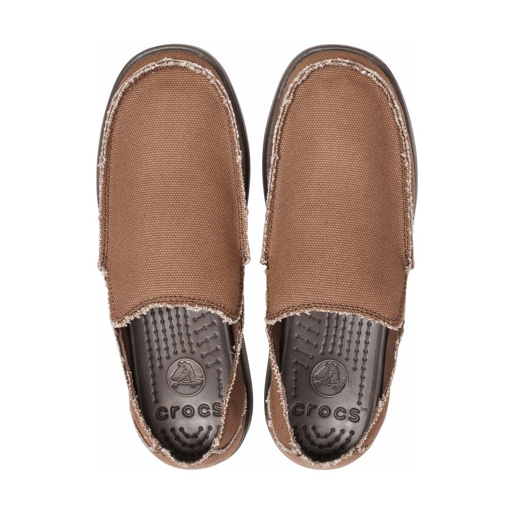 Chaussures Crocs Santa Cruz Slip-On Homme Cafe | France 0653EBCX